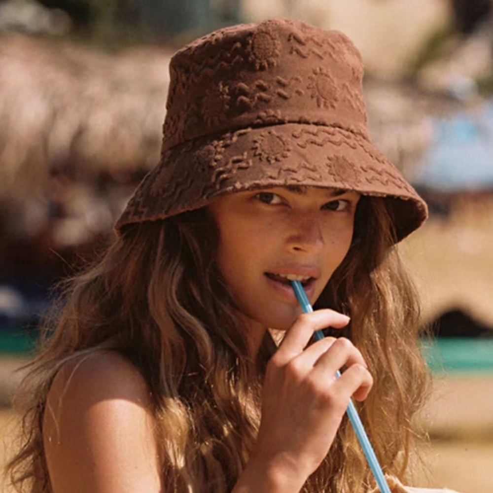 Lack of Color Wave Bucket Hat in brown